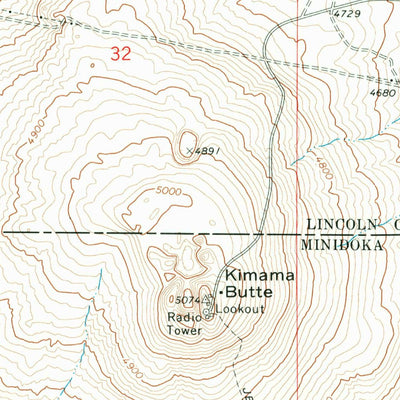 United States Geological Survey Kimama Butte, ID (1972, 24000-Scale) digital map