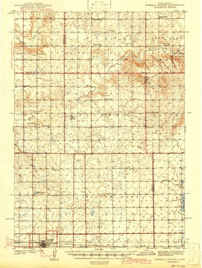 United States Geological Survey Kimball North, SD (1941, 62500-Scale) digital map