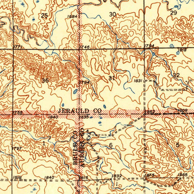 United States Geological Survey Kimball North, SD (1941, 62500-Scale) digital map