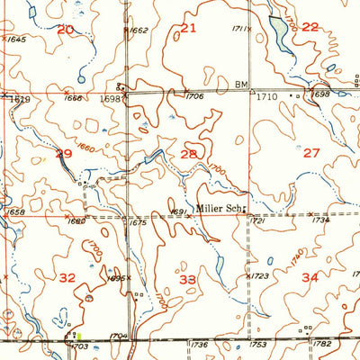 United States Geological Survey Kimball North, SD (1951, 62500-Scale) digital map