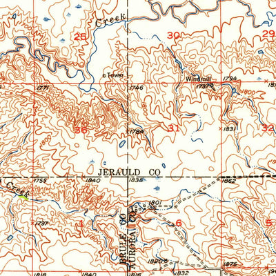 United States Geological Survey Kimball North, SD (1951, 62500-Scale) digital map
