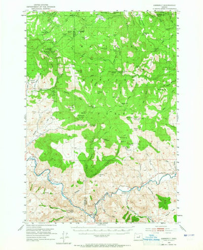 United States Geological Survey Kimberly, OR (1953, 62500-Scale) digital map