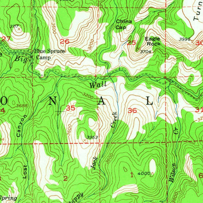 United States Geological Survey Kimberly, OR (1953, 62500-Scale) digital map