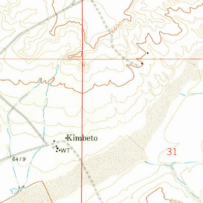 United States Geological Survey Kimbeto, NM (1967, 24000-Scale) digital map