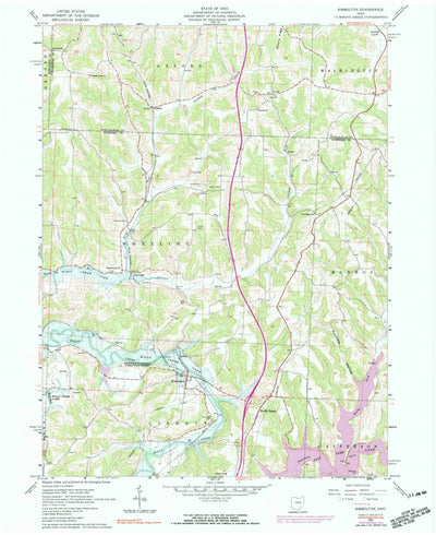 United States Geological Survey Kimbolton, OH (1962, 24000-Scale) digital map