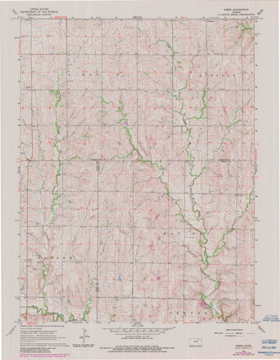 United States Geological Survey Kimeo, KS (1968, 24000-Scale) digital map