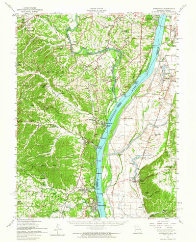 United States Geological Survey Kimmswick, MO-IL (1954, 62500-Scale) digital map