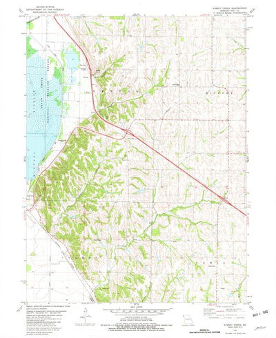 United States Geological Survey Kimsey Creek, MO (1981, 24000-Scale) digital map
