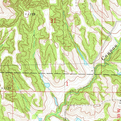 United States Geological Survey Kimsey Creek, MO (1981, 24000-Scale) digital map