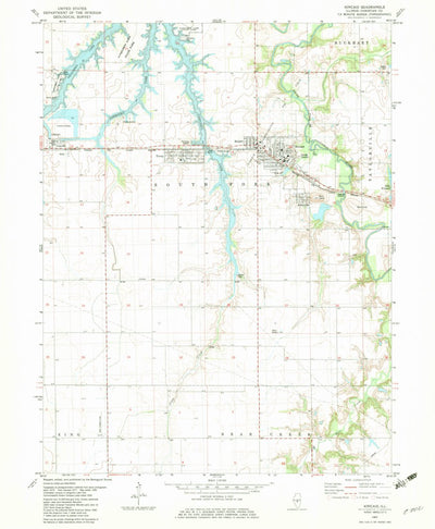 United States Geological Survey Kincaid, IL (1982, 24000-Scale) digital map