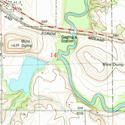 United States Geological Survey Kincaid, IL (1982, 24000-Scale) digital map