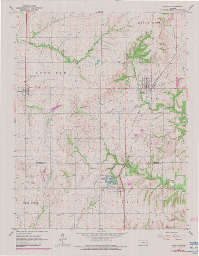 United States Geological Survey Kincaid, KS (1966, 24000-Scale) digital map