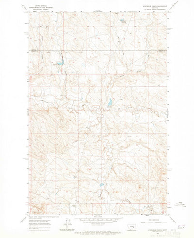 United States Geological Survey Kincheloe Ranch, MT (1962, 24000-Scale) digital map