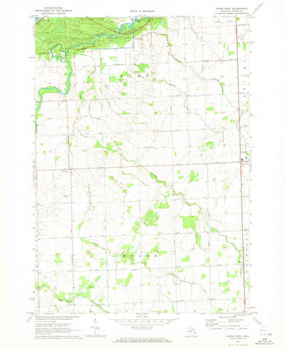 United States Geological Survey Kinde West, MI (1970, 24000-Scale) digital map