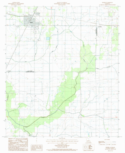 United States Geological Survey Kinder, LA (1985, 24000-Scale) digital map