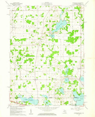 United States Geological Survey Kinderhook, MI-IN (1960, 24000-Scale) digital map