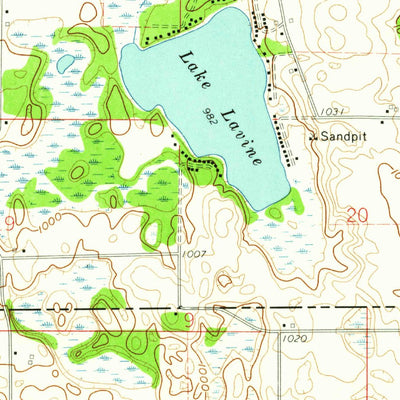 United States Geological Survey Kinderhook, MI-IN (1960, 24000-Scale) digital map