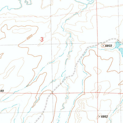 United States Geological Survey Kindt Reservoir, WY (1983, 24000-Scale) digital map