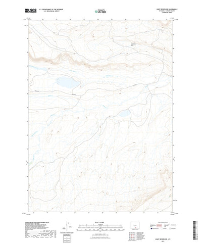 United States Geological Survey Kindt Reservoir, WY (2021, 24000-Scale) digital map