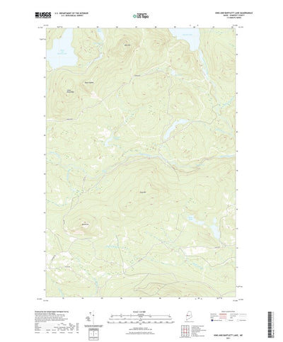 United States Geological Survey King And Bartlett Lake, ME (2021, 24000-Scale) digital map