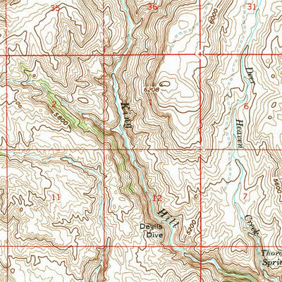 United States Geological Survey King Hill, ID (1958, 62500-Scale) digital map