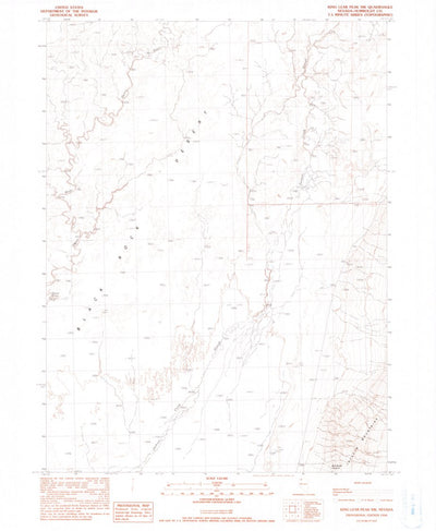 United States Geological Survey King Lear Peak NW, NV (1990, 24000-Scale) digital map