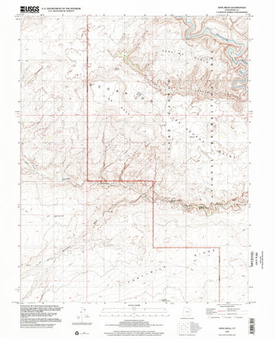 United States Geological Survey King Mesa, UT (1997, 24000-Scale) digital map