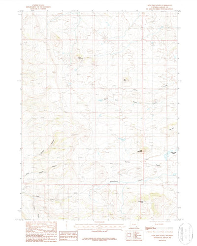United States Geological Survey King Mountain, WY (1987, 24000-Scale) digital map