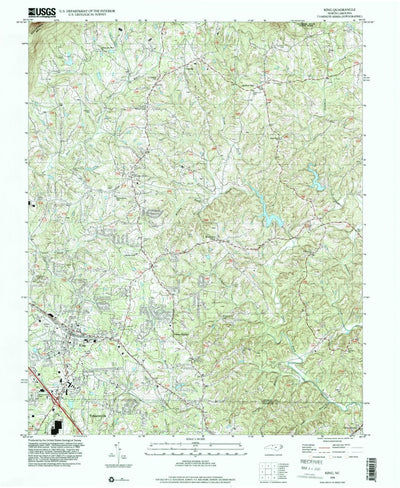 United States Geological Survey King, NC (1996, 24000-Scale) digital map