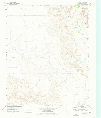 United States Geological Survey King SE, TX (1973, 24000-Scale) digital map