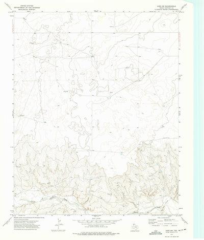 United States Geological Survey King SW, TX (1973, 24000-Scale) digital map