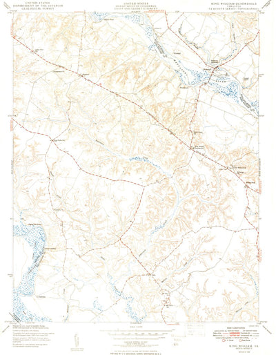 United States Geological Survey King William, VA (1949, 24000-Scale) digital map