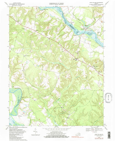 United States Geological Survey King William, VA (1968, 24000-Scale) digital map