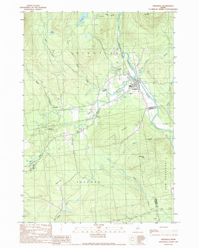 United States Geological Survey Kingfield, ME (1989, 24000-Scale) digital map