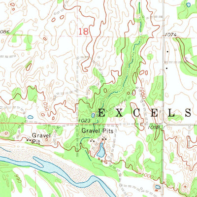 United States Geological Survey Kingfisher NE, OK (1972, 24000-Scale) digital map