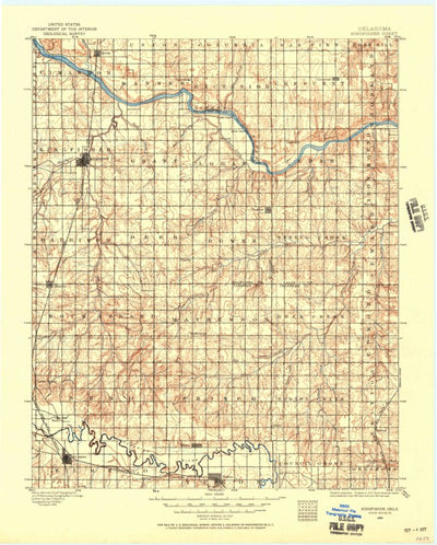 United States Geological Survey Kingfisher, OK (1892, 125000-Scale) digital map