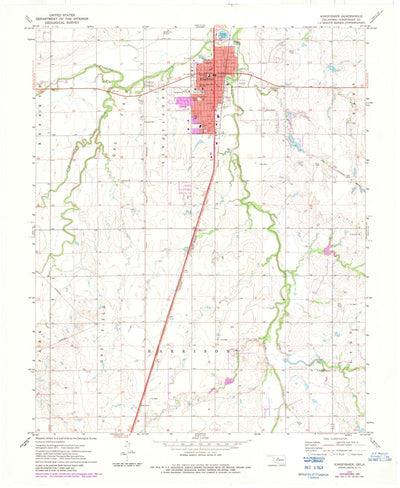 United States Geological Survey Kingfisher, OK (1972, 24000-Scale) digital map
