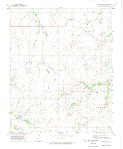 United States Geological Survey Kingfisher SE, OK (1972, 24000-Scale) digital map