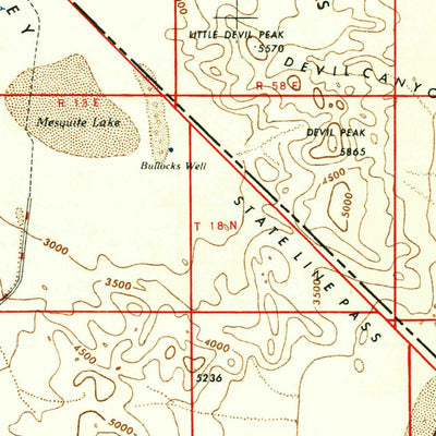 United States Geological Survey Kingman, AZ-CA-NV (1958, 250000-Scale) digital map