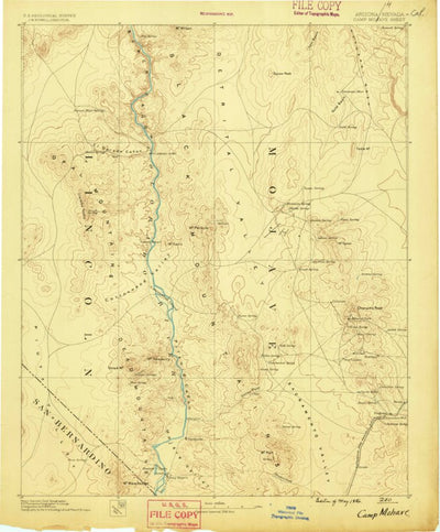 United States Geological Survey Kingman E, AZ-NV-CA (1886, 250000-Scale) digital map