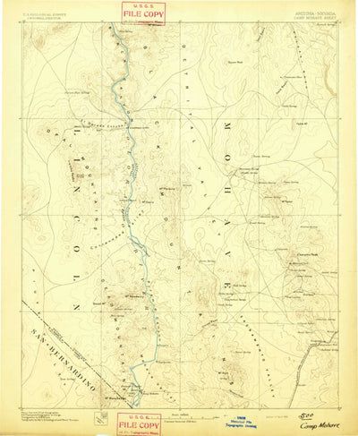 United States Geological Survey Kingman E, AZ-NV-CA (1892, 250000-Scale) digital map