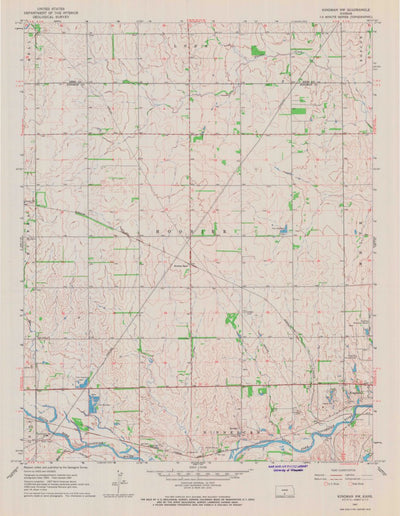 United States Geological Survey Kingman NW, KS (1967, 24000-Scale) digital map