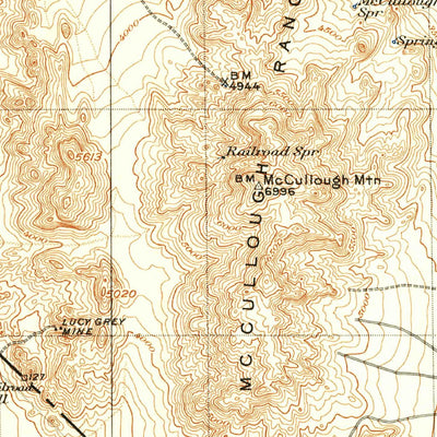 United States Geological Survey Kingman W, CA-NV (1910, 250000-Scale) digital map