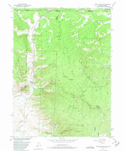 United States Geological Survey Kings Canyon, CO-WY (1950, 24000-Scale) digital map