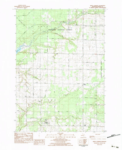 United States Geological Survey Kings Corners, MI (1982, 25000-Scale) digital map
