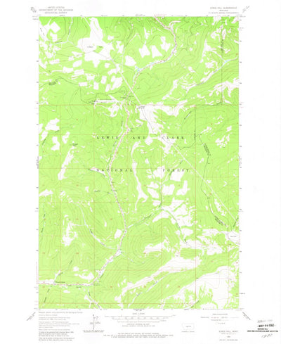 United States Geological Survey Kings Hill, MT (1961, 24000-Scale) digital map