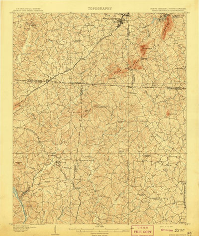 United States Geological Survey Kings Mountain, NC-SC (1908, 62500-Scale) digital map