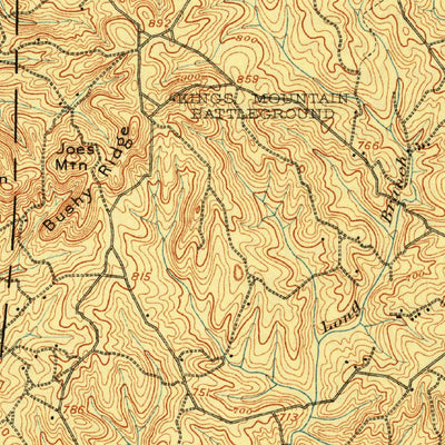 United States Geological Survey Kings Mountain, NC-SC (1908, 62500-Scale) digital map