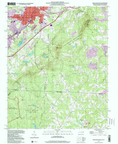 United States Geological Survey Kings Mountain, NC-SC (1997, 24000-Scale) digital map