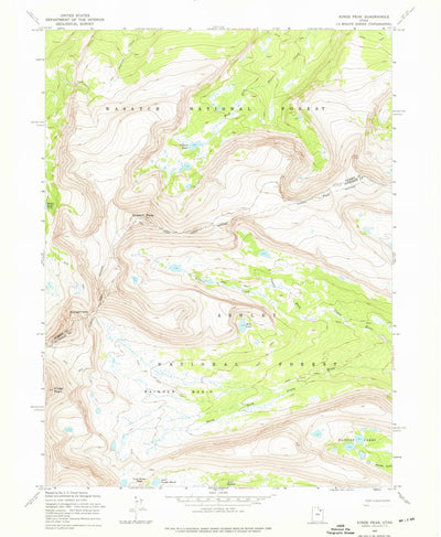 United States Geological Survey Kings Peak, UT (1965, 24000-Scale) digital map